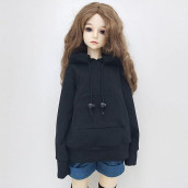 30Cm / 45Cm / 60Cm Doll Clothes 1/3 1/4 1/6 Bjd Doll Accessories Bjd Sd Diy Fashion Hoodie Toys Dolls Clothing (1/3,Black)