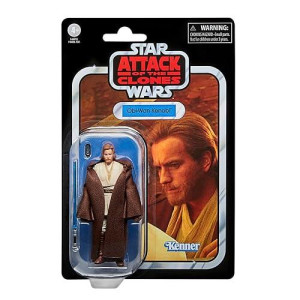 Star Wars The Vintage Collection Obi-Wan Kenobi Toy Vc31, 3.75-Inch-Scale Attack Of The Clones Action Figure, Toys Kids 4 And Up