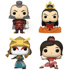 Funko Pop! Animation Avatar The Last Airbender Collectors Set - Admiral Zhao, Fire Lord Ozai, Suki, And Ty Lee