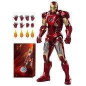 Ovonni 7 Inch Ironman Mark 7 Model Exquisite Painting 20 Joints Movable Collectible Action Figure