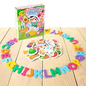 Crayola Abc Matching Magnet Set For Kids - Alphabetical Letter For Toddlers - Comes With Magnetic Animal Toys For Extra Learning - Classroom And Home Education Spelling Learning Set - Foodie Garden