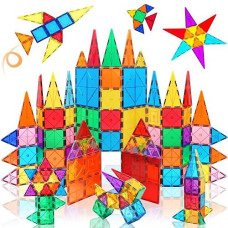 Kids Magnetic Tiles Toys- Paradise 3D Magnetic Building Blocks Tiles Set For Kids Age 3+ Year Old Boys And Girls Creativity Construction Toys For Christmas, Birthday, Gifts, 60 Pieces