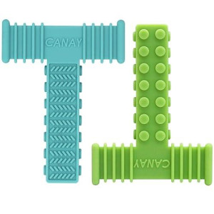 Sensory Chew Toys For Autistic Children (0-12 Years Old), Teething, Oral Motor Stimulation, Adhd, Spd - Silicone Teether Toys For Kids With 3 Unique Textures (2Pack)