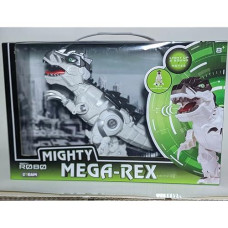 Trendify Dinosaur Light Up Tail, Real Dino Sound, Real Dino Action And Moves Mighty Mega - Rex White
