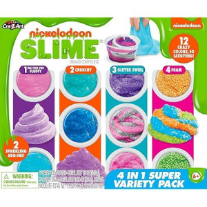 Cra-Z-Art Nickelodeon Pre-Made Slime 4 In 1 Super Variety Pack