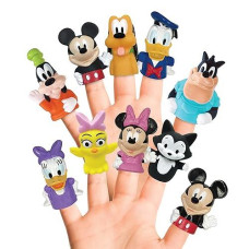 Disney Mickey & Friends 10 Piece Finger Puppet - Party Favors, Educational, Bath Toys, Story Time, Floating Pool Toys, Beach Toys, Finger Toys, Playtime