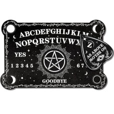 Pendulum Dowsing Divination Board Set Black Wooden Talking Board With Planchette Accessories For Teens Adults Birthday Party And Family Gatherings Games Supplies (Pentagram Style)
