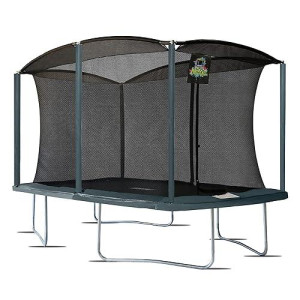 Machrus Moxie Rectangle Trampoline 8X12 Ft- Rectangular Recreational Trampoline- Small Trampoline With Safety Net & Enclosure Tubes- Gymnastics Trampoline With Durable Jumping Mat For Kids & Adults