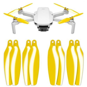 Master Airscrew Stealth Propellers For Dji Mini 2, Mini 2 Se, Mini Se & Mini 4K - Yellow, 4 Propellers In Set