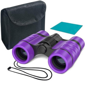 Binoculars For Kids Toys Gifts For Age 3-12 Years Old Boys Girls Kids Telescope Outdoor Toys For Sports And Outside Play Hiking, Bird Watching, Travel, Camping, Birthday Presents (Purple)