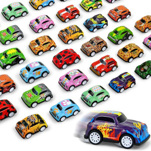 Vileafy 30 Bulk Mini Pull Back Cars -Goodie Bag Stuffers For Kids 3-5, Birthday Return Gifts, Carnival Prizes For Boys And Girls Party Favors And Class Treasure Box