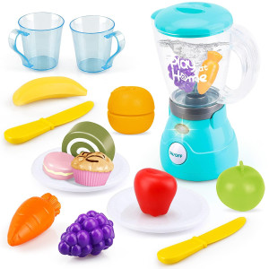 Toy Life Kids Blender Toy, Kitchen Accessories Toy Blender For Kids, Play Food Pretend Kitchen Playset With Light And Sound, Kitchen Appliances For Toddlers, Learning Kitchen Toys Gift For Grils Boys