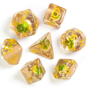 Udixi Polyhedral Dnd Dice Set, 7Die D&D Dice For Dungeons And Dragons, Dnd Dice For Mtg,Pathfinder,Board Games (Succulent Plants)