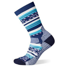 Smartwool Women'S Hike Light Cushion Margarita Crew Socks, Alpine Blue, Medium