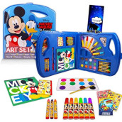 Classic Disney Disney Mickey Mouse Art Set For Kids 40 Piece Bundle With Mickey Mouse Art Pad, Co Kids Paint Set
