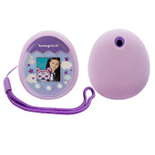 Xcivi Silicone Cover And Lanyard For Tamagotchi Pix Virtual Interactive Pet Game Machine, Silicone Shell Compatible With New Tamagotchi Pix (Purple)
