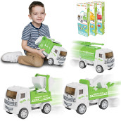 Kidsthrill Small Toy Garbage Truck Toys For Boys & Girls Aged 3-12 - 4Pcs Set With Different Models, Garbage Truck Trash Truck & Dump Truck