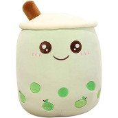 Fjzfing Cute Plush Boba Milk Tea Stuffed Teacup Pillow Soft Bubble Tea Cup Plushie Toy Kawaii Cartoon Gift For Kids Home Decor (E-Brown, Small(9.4 Inch))