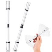 2 Pieces Spinning Pen Rolling Finger Rotating Pen Gaming Trick Pen Mod With Tutorial No Pen Refill Stress Releasing Brain Training Toys For Kids Adults Student Office Supplies (White And Black)