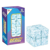 Infinitycube Fidget Toy, Unique Tie-Dye Infinitycube For Kids And Adults, Fidget Toy Relaxing Hand-Held Fidget Toy For Stress Relieve And Anxiety Relief (Light Blue)