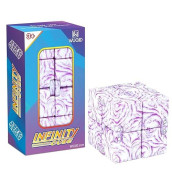 Infinitycube Fidget Toy, Unique Tie-Dye Infinitycube For Kids And Adults, Fidget Toy Relaxing Hand-Held Fidget Toy For Stress Relieve And Anxiety Relief (Pink)