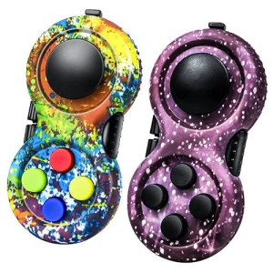 Wtycd The Original Fidget Retro: The Rubberized Classic Controller Game Pad Fidget Focus Toy With 8-Fidget Functions And Lanyard - Perfect For Relieving Stress