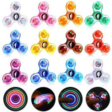 Gigilli Fidget Spinners 12 Pack, Party Favors Led Light Up Bulk Fidget Spinners, Kids Fidget Toy Goodie Bag Stuffers, Glow In The Dark Party Supplies Birthday Classroom Prizes Return Gifts