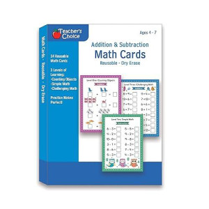 Addition & Subtraction Dry Erase Cards, Reusable Math Sheets, Childhood Education, Learning Tools, Math Flash Cards