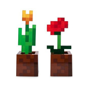 Ukonic Minecraft Orange Tulip And Poppy Flower Pot Mood Lights | Set Of 2