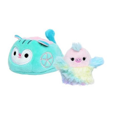 Squishville By Squishmallows Official Kellytoy Plush Squishy Soft Mini Elda The Ostrich In Carriage