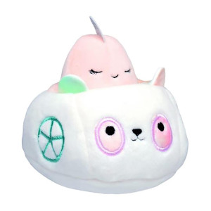 Squishville Mini Squishmallow Plush Evie the Narwhal in Vehicle