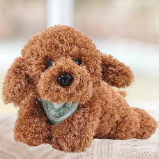Kirigami Dog Stuffed Animal, Golden Doodle Puppy Plush Toy With Realist Weighted Soft Dog Stuffed Gift For Kids,11 Inches (Brown Color)