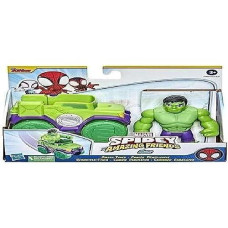 Hasbro Marvel Spidey And His Amazing Friends Hulk Action Figure And Smash Truck Vehicle, Pre-School Toy For Children Aged 3 And Up, Multicolor (F3989)