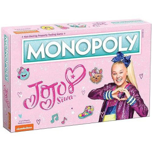 Monopoly Jojo Siwa Edition | Featuring Jojo'S Signature Bows & More | Officially Licensed & Collectible Jojo Siwa Game | Great Family Game For All Ages