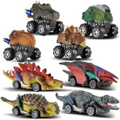 Dinosaur Toys For Kids 3-7 Years Pull Back Toy Cars | Vehicle Playsets Dino Kid Toddler Boy