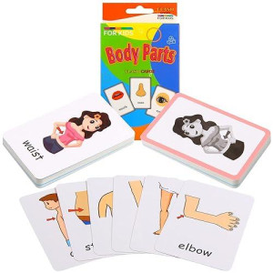 Suloli Flash Cards For Toddlers Learn Bodys Fun Learning And Educational Flashcards- 36 Picture Cards
