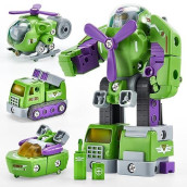Toys for 4 Year Old Boys - 3 in 1 Take Apart Robot Kids Toys 3-5-7 STEM Toys for 5+ Year Old Boys Transformer Toys Building Construction 7 8 6 5 4 Year Old Boy Birthday Gift