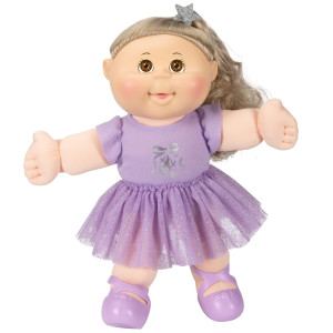 cabbage Patch Kids costume Kid, Ballerina girl, 14 Inch cPK Doll with Removable Fashion and Accessories - Lavender Sparkly Tutu, Ballet Shoes, Brown Eyes & Blonde Hair - grow Your cabbage Patch