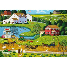 Buffalo Games - Charles Wysocki - Jolly Hill Farms - 500 Piece Jigsaw Puzzle For Adults Challenging Puzzle Perfect For Game Nights
