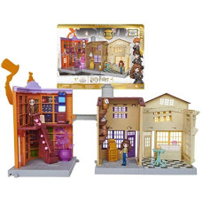 Wizarding World Harry Potter, Magical Minis Diagon Alley 3-In-1 Playset With Lights & Sounds, 2 Figures, 21 Accessories, Kids Toys For Ages 6 And Up