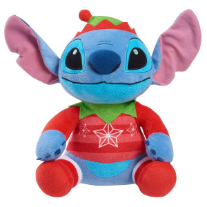 Disney Stitch Holiday Large 11-Inch Plush Stuffed Animal, Alien, Officially Licensed Kids Toys For Ages 2 Up By Just Play