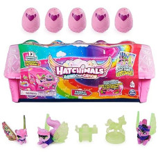Hatchimals Colleggtibles, Rainbow-Cation Wolf Family Carton With Surprise Playset, 10 Characters, 2 Accessories, Kids Toys For Girls