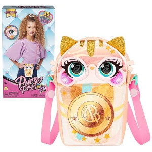 Purse Pets, Treat Yo Self Catpuchino Interactive Pet Toy & Girls Crossbody Bag With Lights, Over 25 Sounds & Reactions, Trendy Kids Purse, Tween Gifts