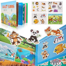 Tfanghao Quiet Book For Toddlers Montessori Activity Toys Busy Book Sensory Educational Preschool Learning Book For 3 4 5 6 Year Old Boys And Girls (Animals)