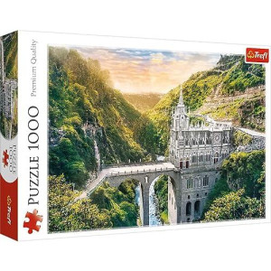 Trefl Las Lajas Sanctuary, Colombia 1000 Piece Jigsaw Puzzle Red 27"X19" Print, Diy Puzzle, Creative Fun, Classic Puzzle For Adults And Children From 12 Years Old