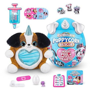 Rainbocorns Puppycorn Rescue (Shepherd) By Zuru, Collectible Plush, Stuffed Animal Girl Toys, Surprise Egg, Stickers, Syringe Slime, Ages 3+ For Girls, Children
