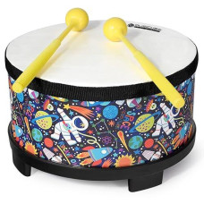 Musicube Drum Set For Kids With 2 Drum Sticks 8-Inch Floor Tom Drum Toys For Toddler Baby Educational Musical Instrument Toys Gift Choices For Boys & Girls Aged 3+