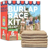 Shop Square De-Scented Burlap Potato Sack Race Bags, Large 23X40 Burlap Bags, Odor Free Outdoor Games For Kids And Adults - Easter, Picnic, Family Reunion, Birthday Party, 4Th Of July Bbq - Set Of 6