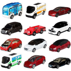 Matchbox Cars, Mbx Electric Drivers 12-Pack, Set Of 12 Toy Electric Vehicles In 1:64 Scale, Plastic Free Packaging (Styles May Vary)