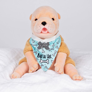 Paradise Galleries Reborn Puppy - Furever Babies - Golden Retriever Stuffed Animal. Flocked Vinyl & Weighted Cloth Body Comes With Magic Bottle